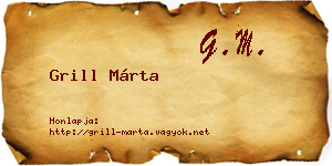 Grill Márta névjegykártya